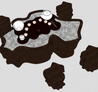 茶桩SU模型下载_sketchup草图大师SKP模型