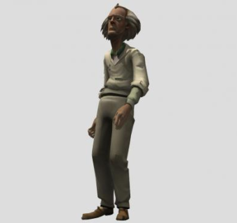 医生老头老爷爷人物SU模型下载_sketchup草图大师SKP模型