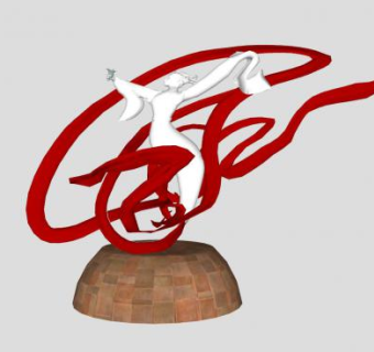 现代仙女人物抽象SU模型下载_sketchup草图大师SKP模型