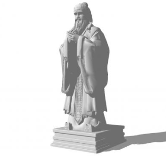 道长老者老人古代人物SU模型下载_sketchup草图大师SKP模型