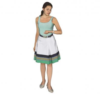 3D现代女人人物SU模型下载_sketchup草图大师SKP模型