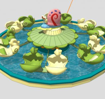 蜗牛特工队儿童游乐设施SU模型下载_sketchup草图大师SKP模型