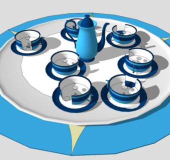 转转杯儿童游乐设施SU模型下载_sketchup草图大师SKP模型