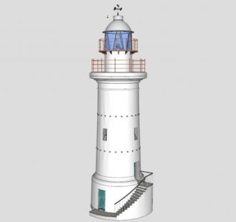 欧式灯塔SU模型下载_sketchup草图大师SKP模型