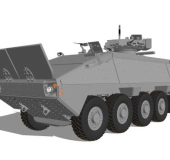 轮式登陆车SU模型下载_sketchup草图大师SKP模型