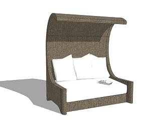 室外桌椅组合沙发SU模型下载_sketchup草图大师SKP模型