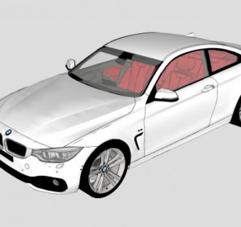白色宝马汽车SU模型下载_sketchup草图大师SKP模型