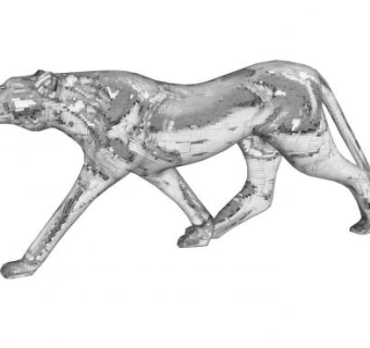 豹子雕塑SU模型下载_sketchup草图大师SKP模型