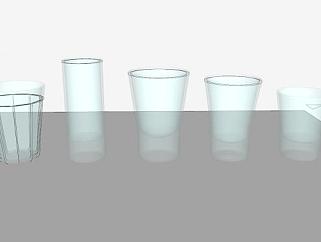 常见的玻璃<em>杯</em>水杯SU模型下载_sketchup草图大师SKP模型