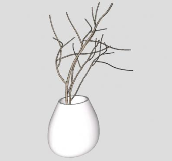 艺术花瓶装饰陈设摆件SU模型下载_sketchup草图大师SKP模型