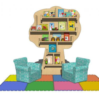 儿童柜子桌椅组合SU模型下载_sketchup草图大师SKP模型