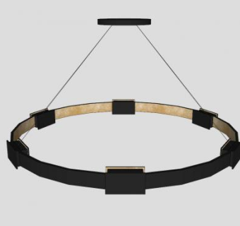 圆形简易小吊灯SU模型下载_sketchup草图大师SKP模型