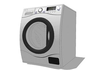 滚筒式洗衣机家电SU模型下载_sketchup草图大师SKP模型