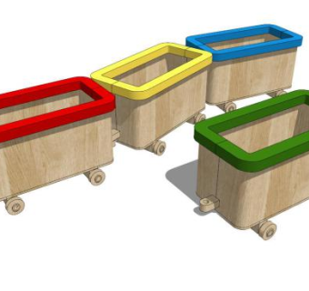 儿童收纳箱SU模型下载_sketchup草图大师SKP模型