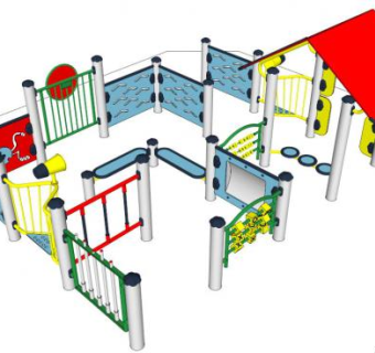 儿童健身器材SU模型下载_sketchup草图大师SKP模型
