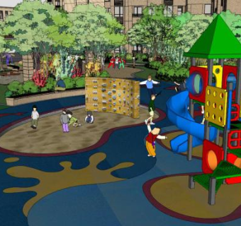 儿童小游园游乐场SU模型下载_sketchup草图大师SKP模型
