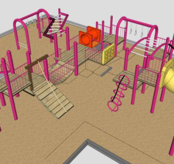 儿童游乐场地SU模型下载_sketchup草图大师SKP模型