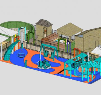 儿童游乐场区域sketchup模型下载_sketchup草图大师SKP模型