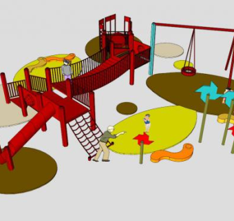 儿童游乐区SU模型下载_sketchup草图大师SKP模型