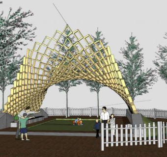 儿童游乐休闲区SU模型下载_sketchup草图大师SKP模型