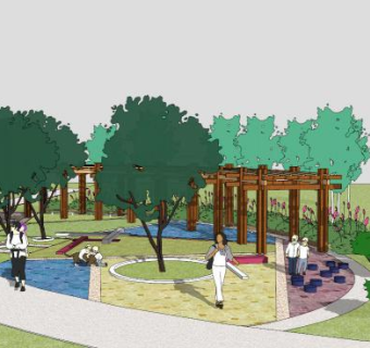 儿童游戏区SU模型下载_sketchup草图大师SKP模型