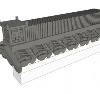 徽派马头墙SU模型下载_sketchup草图大师SKP模型