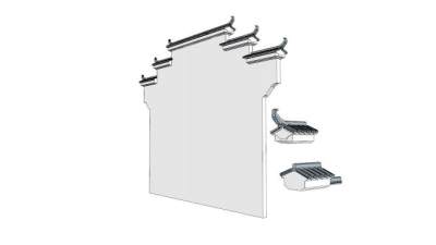 徽派马头墙背面SU模型下载_sketchup草图大师SKP模型