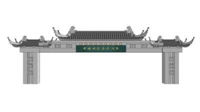 徽派马头墙门头SU模型下载_sketchup草图大师SKP模型