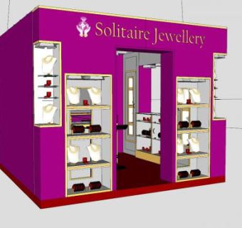 小型珠宝店展厅SU模型下载_sketchup草图大师SKP模型