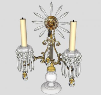 蜡烛装饰灯具SU模型下载_sketchup草图大师SKP模型