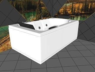 现代浴室浴缸sketchup模型下载_sketchup草图大师SKP模型