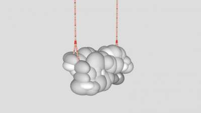 云朵装饰吊灯SU模型下载_sketchup草图大师SKP模型