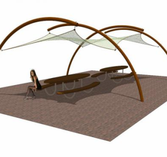 网状张拉膜SU模型下载_sketchup草图大师SKP模型