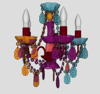 欧式吊灯灯具sketchup模型下载_sketchup草图大师SKP模型