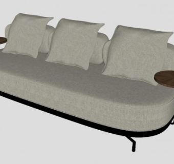 现代简约布艺沙发sketchup模型下载_sketchup草图大师SKP模型