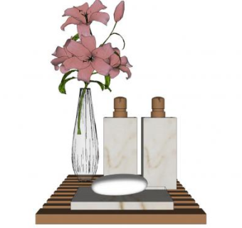 浴室肥皂装饰品SU模型下载_sketchup草图大师SKP模型