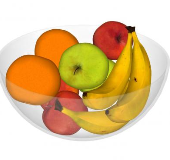 水果盘香蕉苹果橙子梨子SU模型下载_sketchup草图大师SKP模型