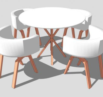 洽谈桌咖啡桌休闲桌SU模型下载_sketchup草图大师SKP模型