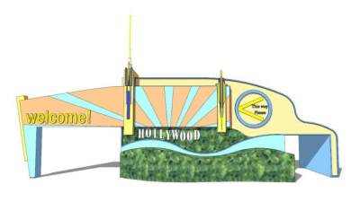 卡通旅游景区大门景观入口SU模型下载_sketchup草图大师SKP模型