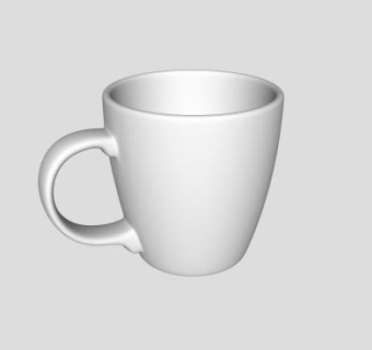 白色杯子SU模型下载_sketchup草图大师SKP模型