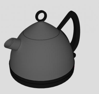 灰色开水壶SU模型下载_sketchup草图大师SKP模型