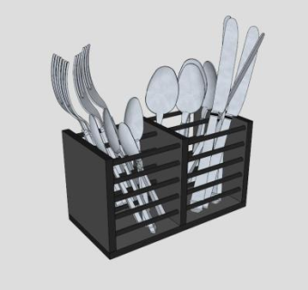 刀叉架SU模型下载_sketchup草图大师SKP模型