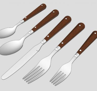 刀叉勺SU模型下载_sketchup草图大师SKP模型
