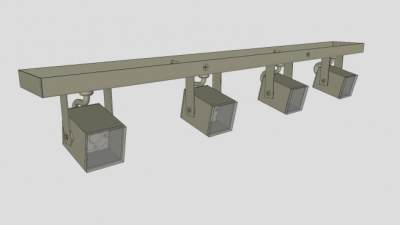 射灯轨道灯SU模型下载_sketchup草图大师SKP模型