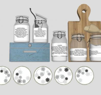 欧式调味罐SU模型下载_sketchup草图大师SKP模型