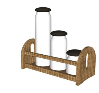 日式调味料罐架SU模型下载_sketchup草图大师SKP模型