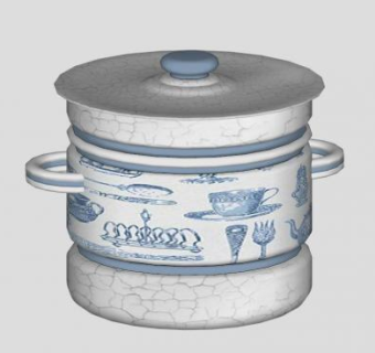 中式锅SU模型下载_sketchup草图大师SKP模型