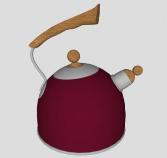 紫色药壶开水壶SU模型下载_sketchup草图大师SKP模型