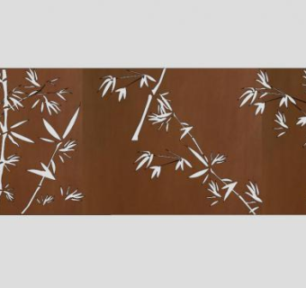 花开富贵铁锈板耐候钢板SU模型下载_sketchup草图大师SKP模型