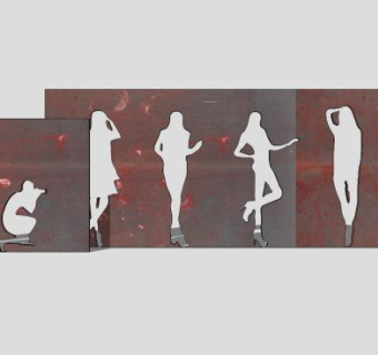 人图案铁锈板耐候钢板SU模型下载_sketchup草图大师SKP模型